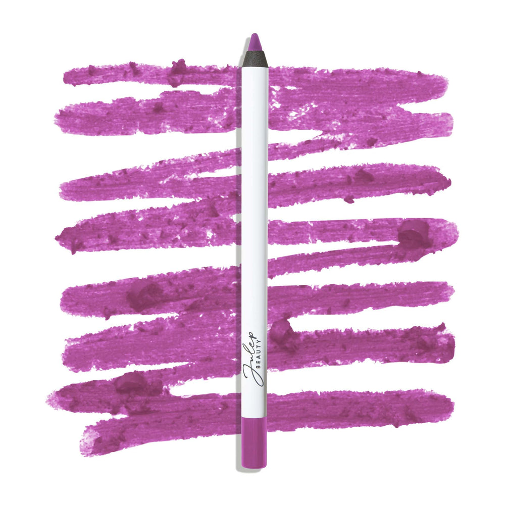 Julep Amethyst Matte pencil swatch shows rich color with long-wearing matte finish.