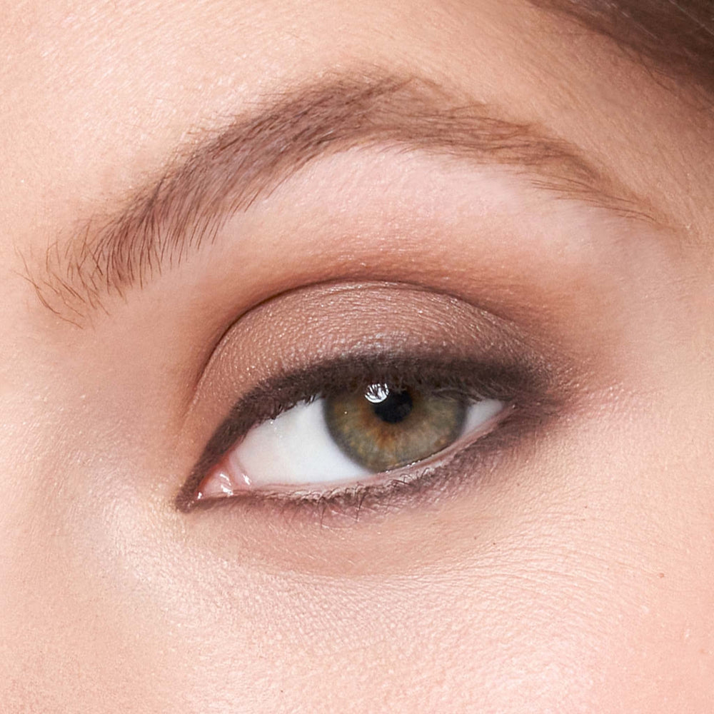 Julep When Pencil Met Gel eyeliner swatches Rich Brown with vibrant payoff.