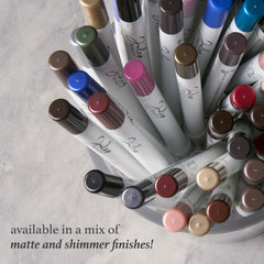 Julep When Pencil Met Gel Seaglass Green top lash line for precise definition