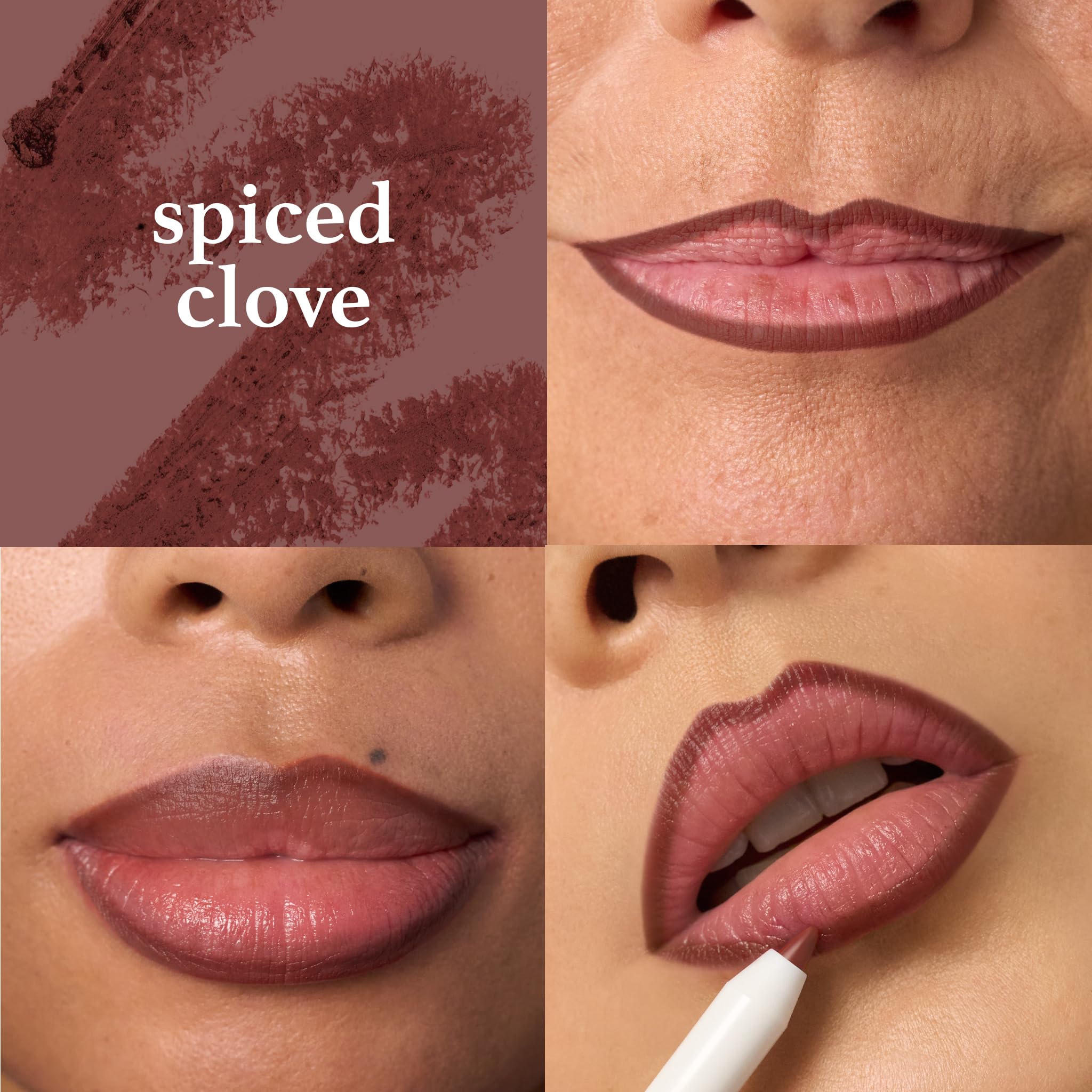Julep With a Trace lip liner Spiced Clove twist mechanism enables easy use.