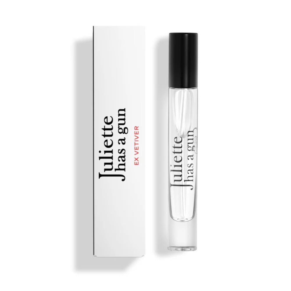 Juliette Has A Gun Ex Vetiver travel spray offers portable, unisex freshness for daily wear.