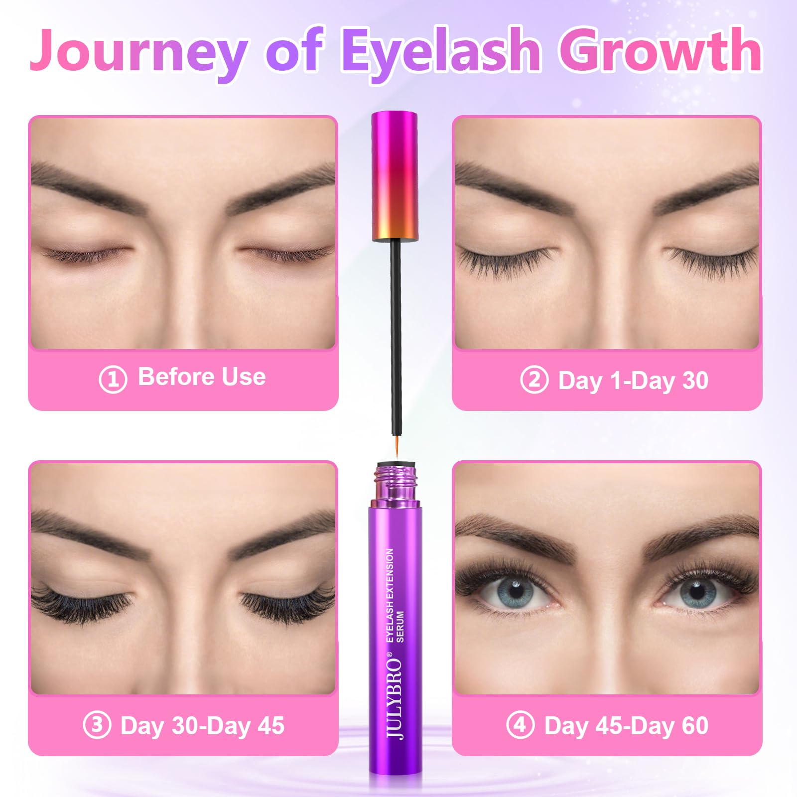 JULYBRO lash-extension friendly care for fuller lashes