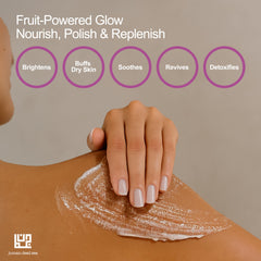 Juman Acai Berry Scrub softens and revitalizes texture