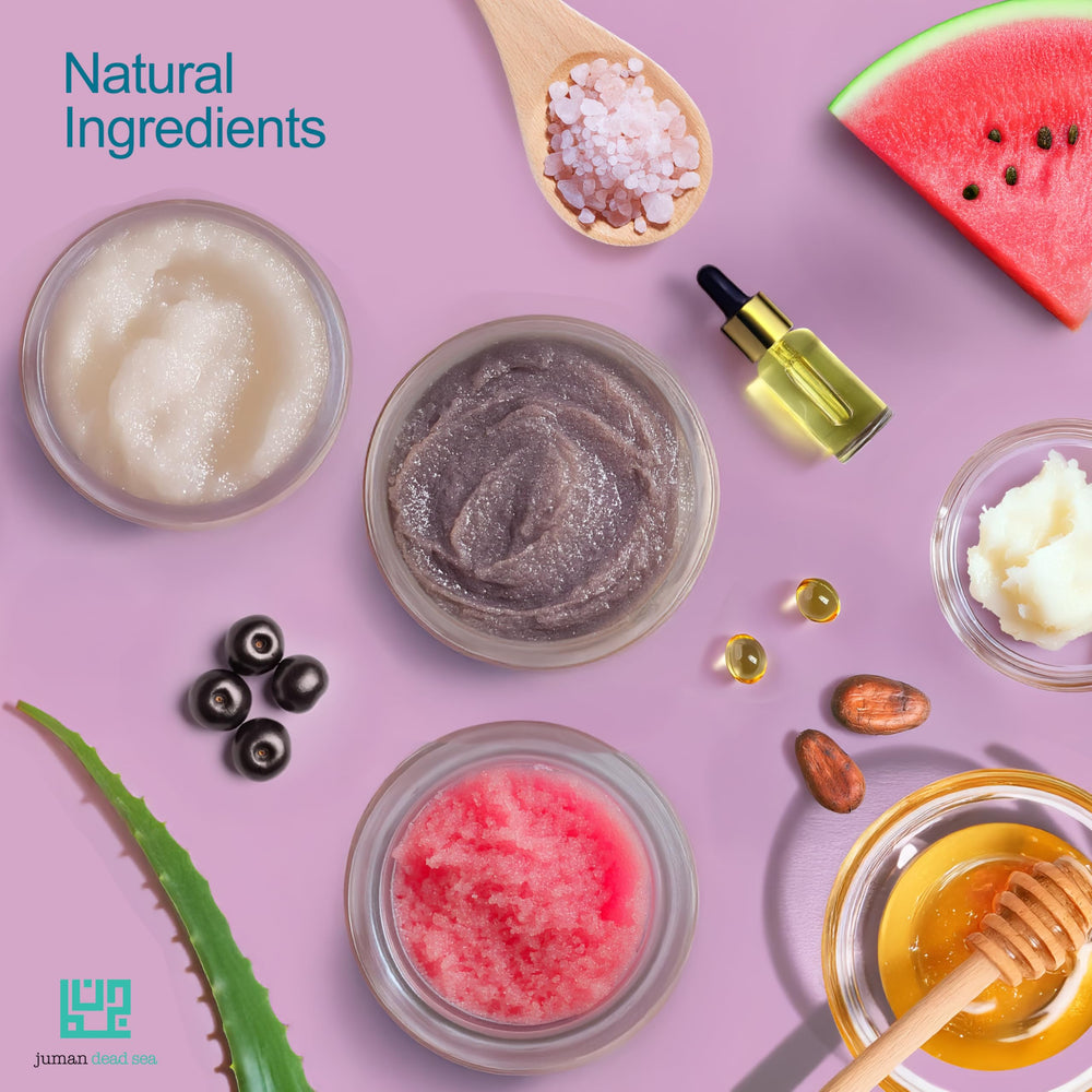 Juman bottle and spoon for easy scrub application