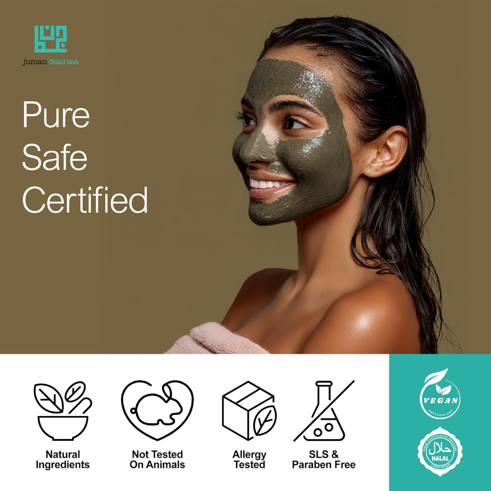 JUMAN plant extracts mask with natural ingredients for balanced skin.