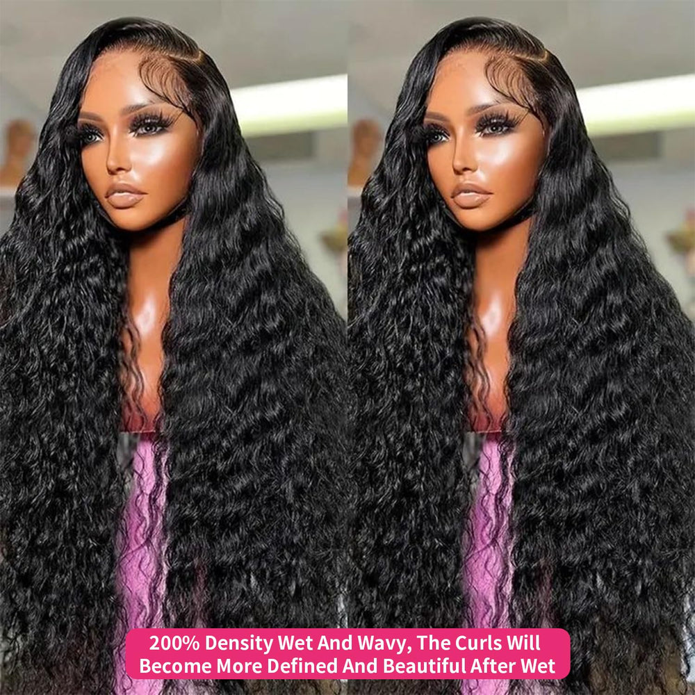 Jumida wig with 200 density in a wet and wavy texture for fullness