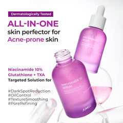 Texture close-up of JUMISO Niacinamide 10% serum for rapid absorption.