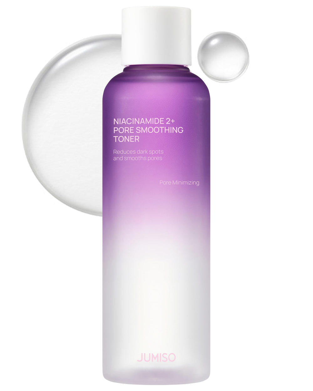 JUMISO Niacinamide 2% toner bottle for gentle exfoliation and glow.
