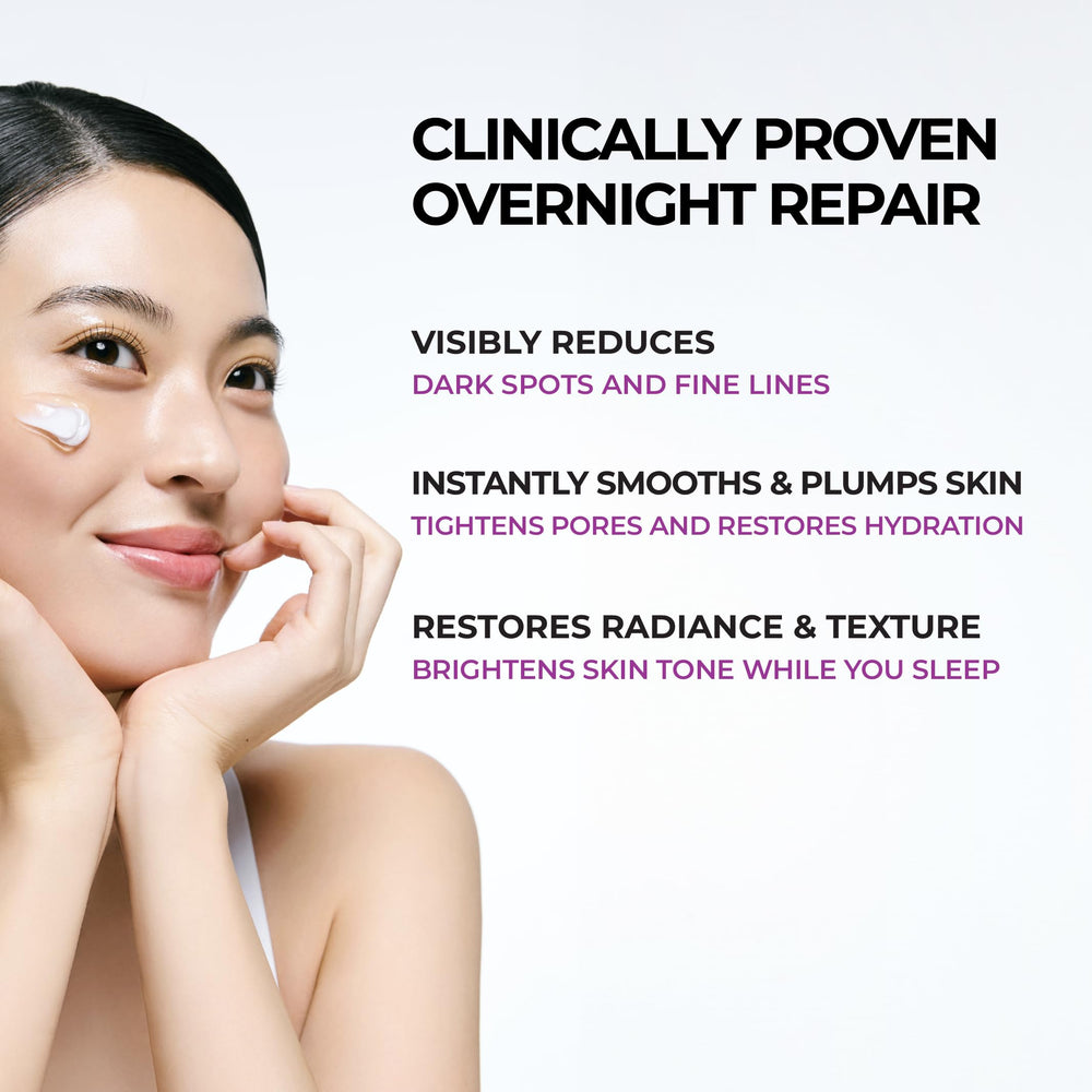 JUMISO night mask application closeup showing capsule melt interaction with gel.