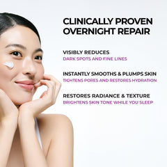 JUMISO night mask application closeup showing capsule melt interaction with gel.