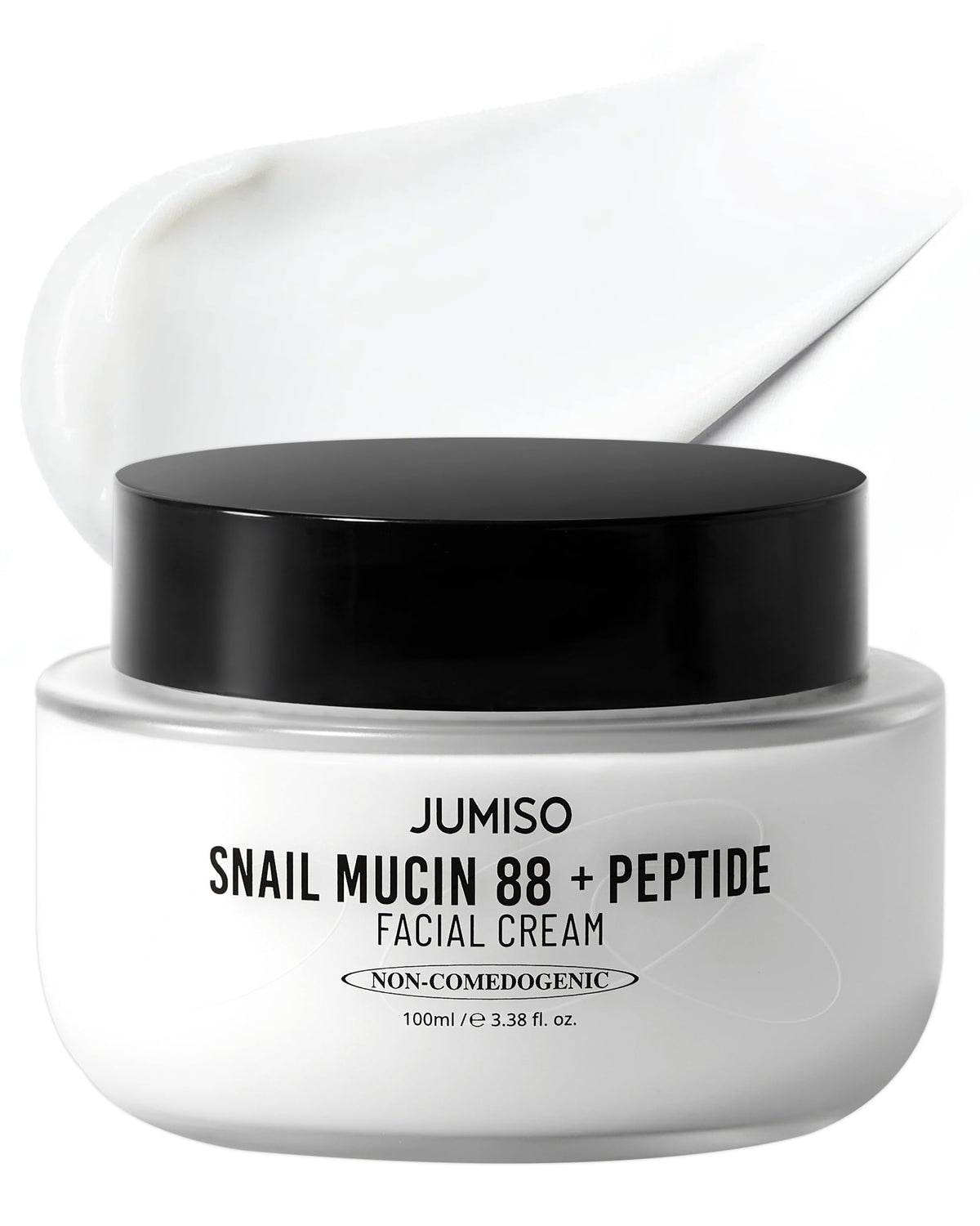 JUMISO Snail Mucin 88-Peptide Cream jar closeup showing rich hydration texture