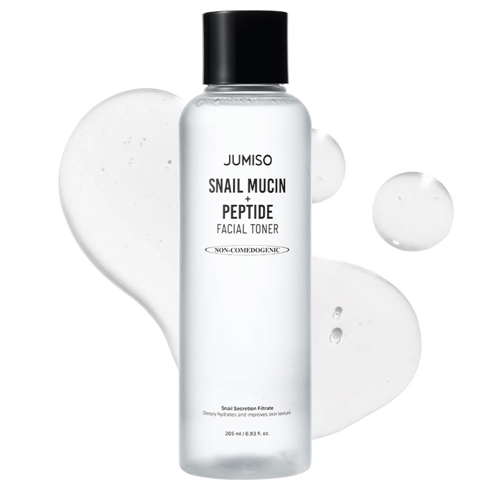 JUMISO Snail Mucin Toner bottle close-up highlighting hydration