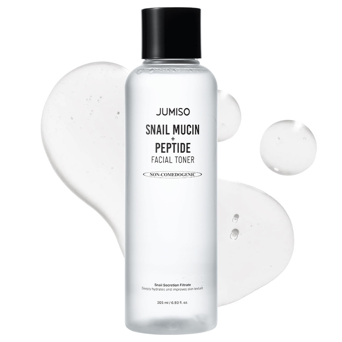 JUMISO Snail Mucin Toner bottle close-up highlighting hydration