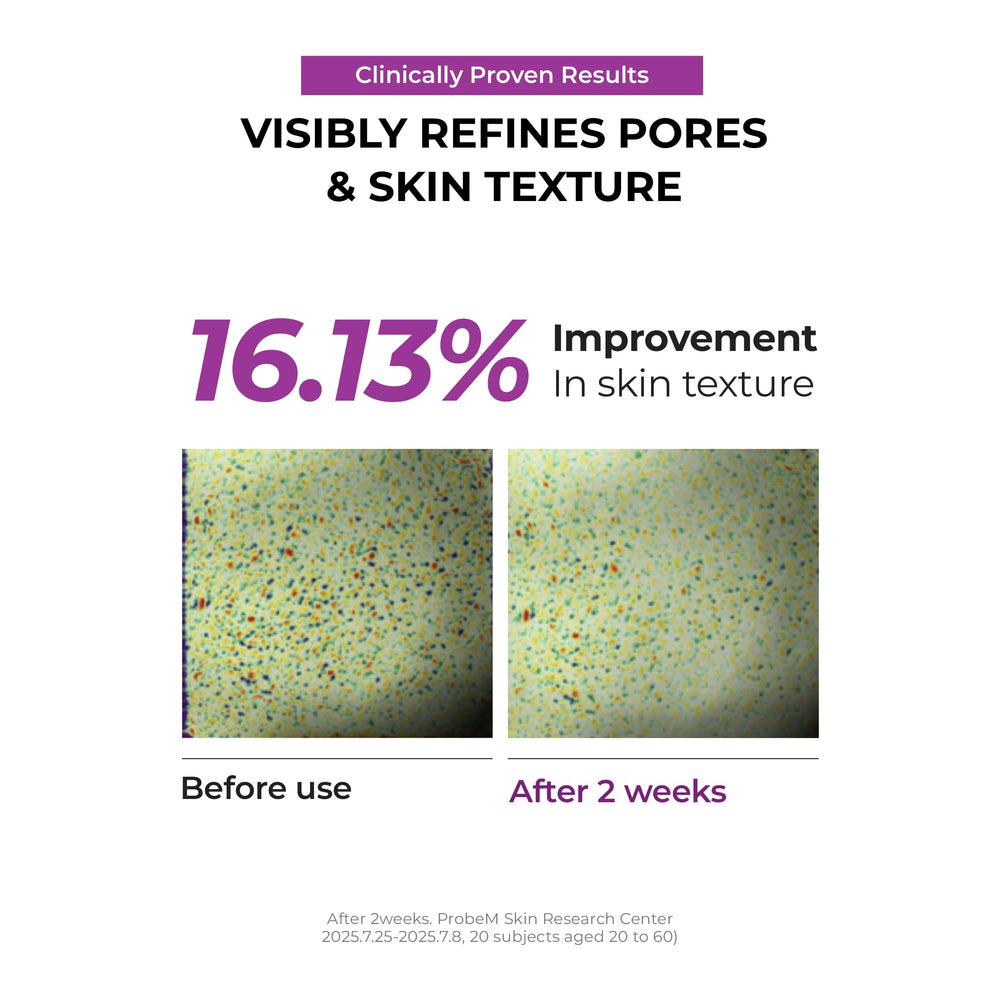 Even-toned, brighter look hinted by JUMISO toner.
