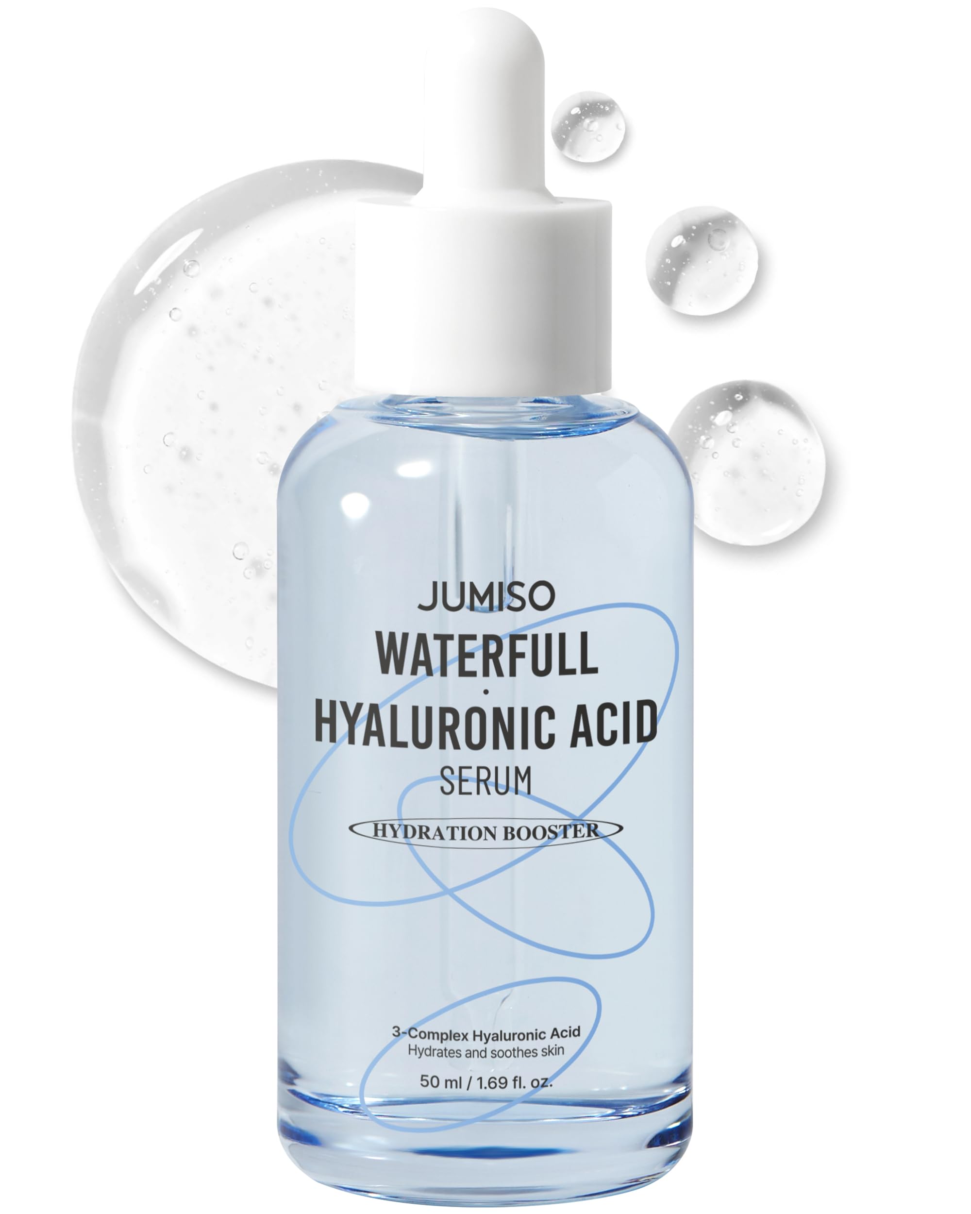 JUMISO Waterfull Hyaluronic Acid Serum bottle with pump for easy daily hydration