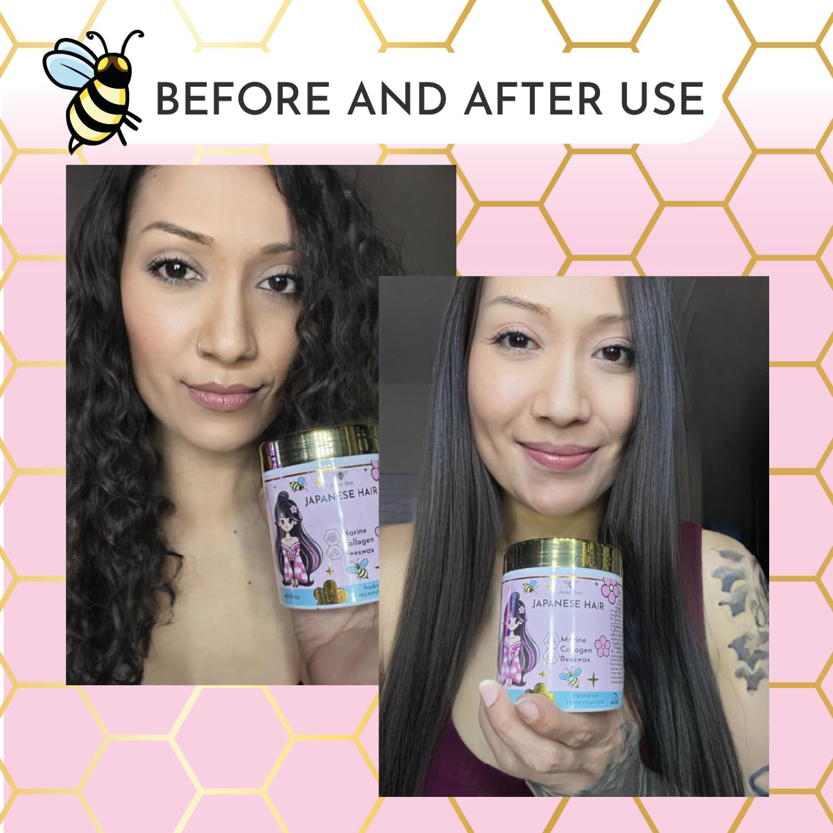 Jumybee Japanese BTX Hair Mask formaldehyde-free label emphasizes safe-use