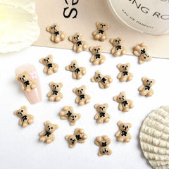 JUNCHAO bear nail charm with rhinestones adds cute focal point to nails