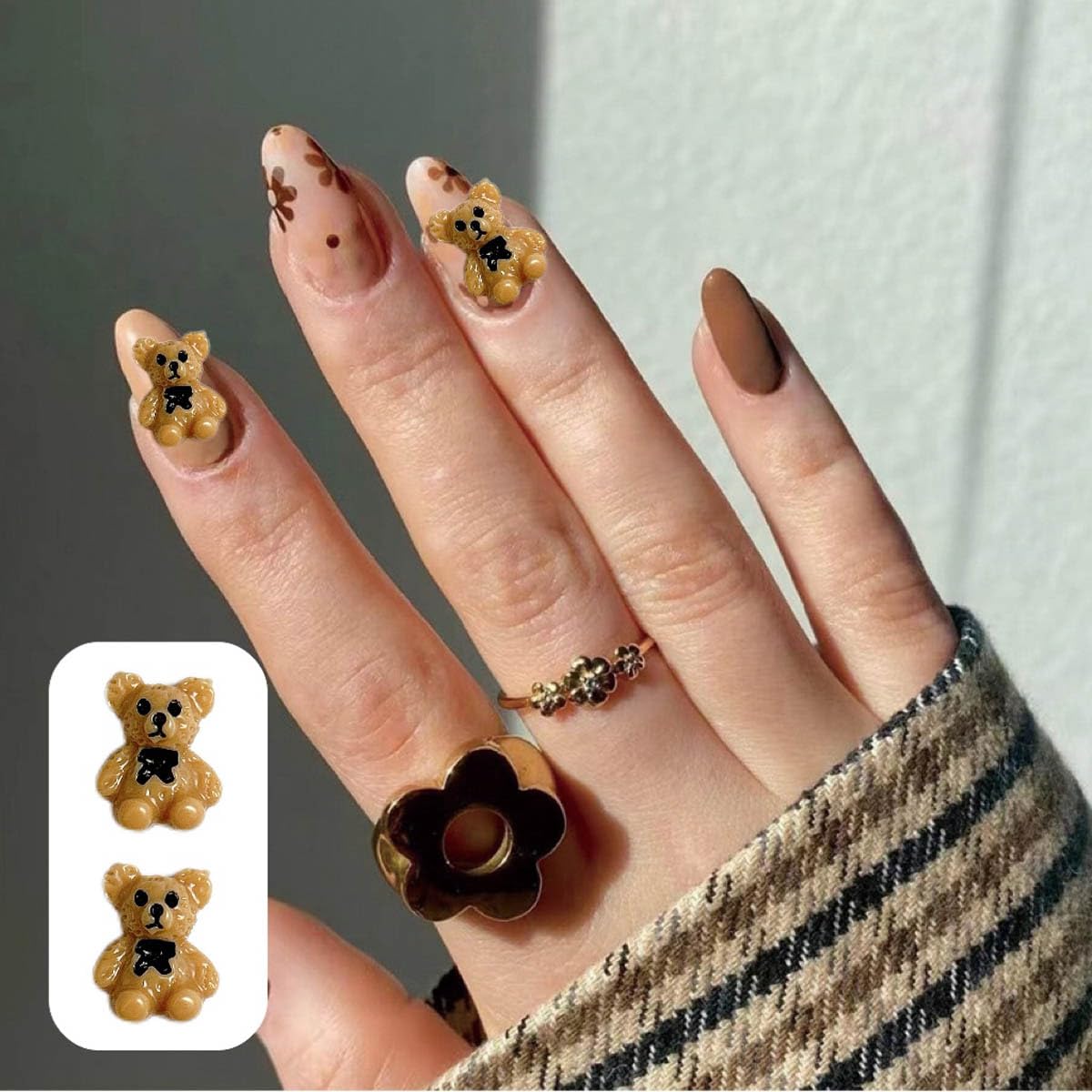 JUNCHAO nail charms for natural nails with secure adhesion