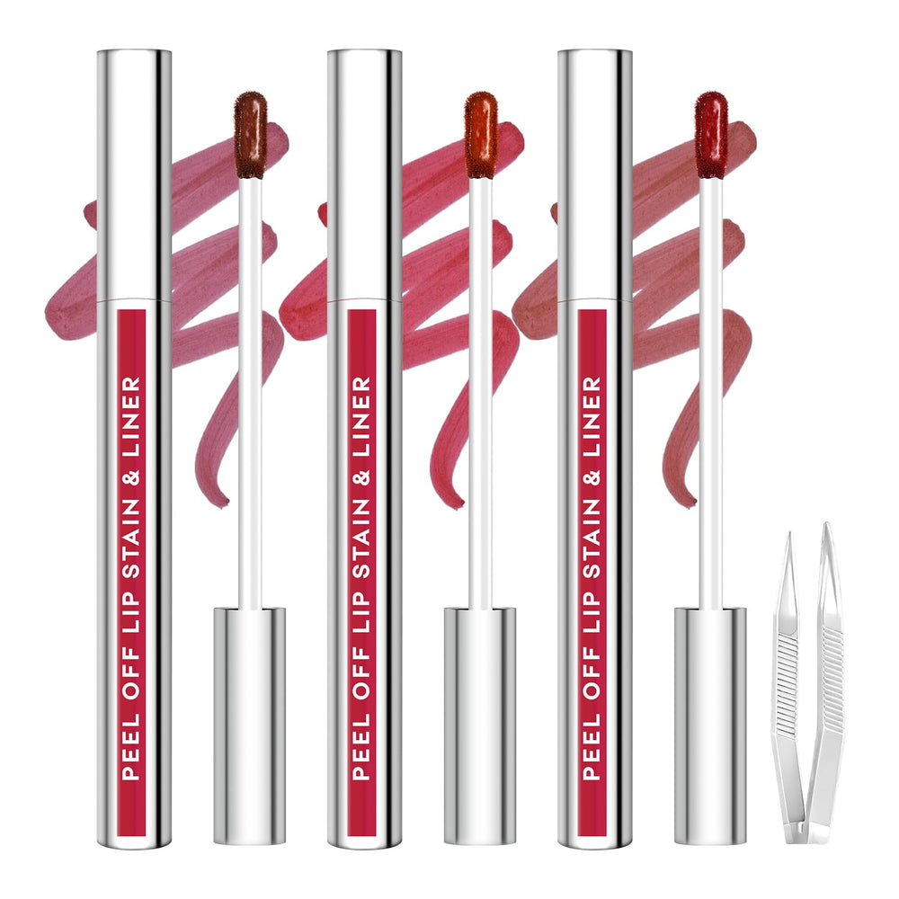 JUNECODE lip stain peel-off set with tweezer for precise, long-lasting color.