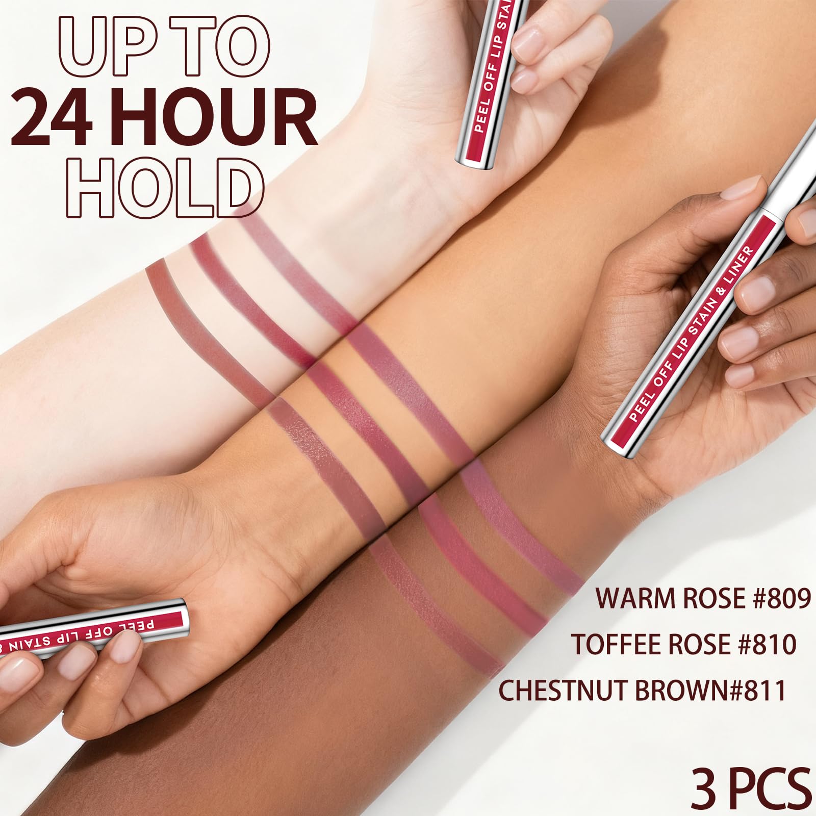 JUNECODE long-lasting waterproof matte lip tint stays smudge-free through daily activities.