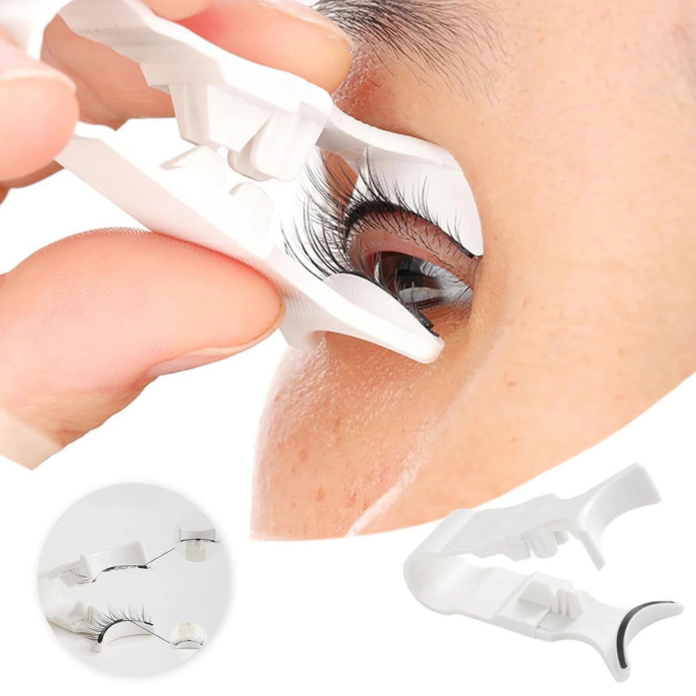 Junfamilee easy clip-press action for simple lash application.