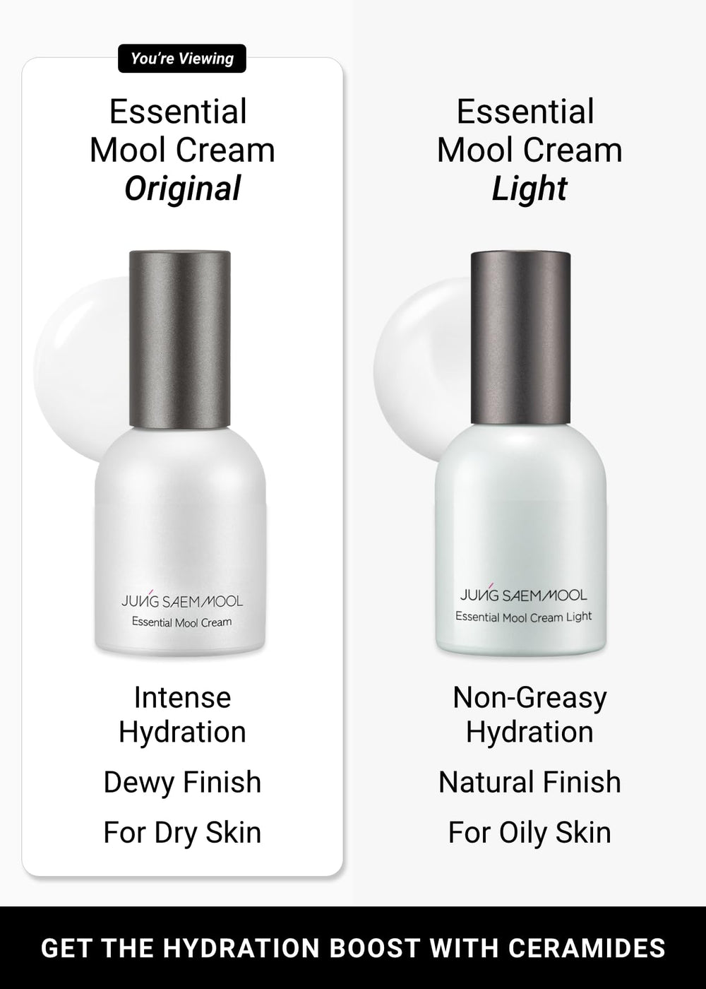 Skin barrier emphasis with Jung Saem Mool Essential Mool Cream for sensitive skin