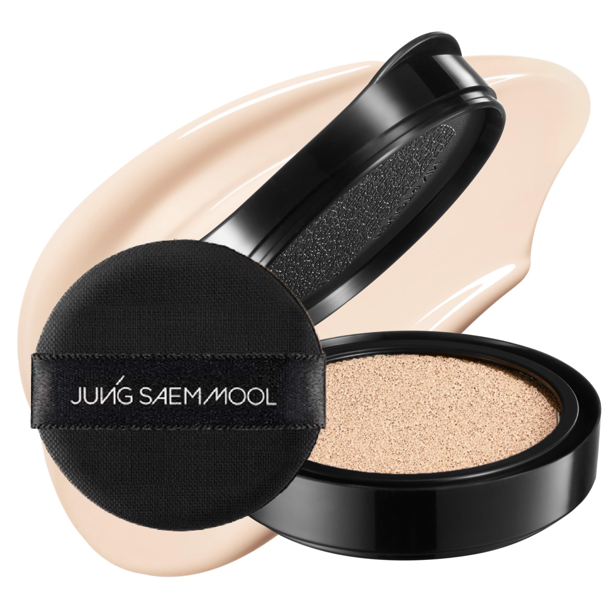 JUNG SAEM MOOL Essential Skin Nuder Cushion 13 Fair bottle close-up for natural radiance.
