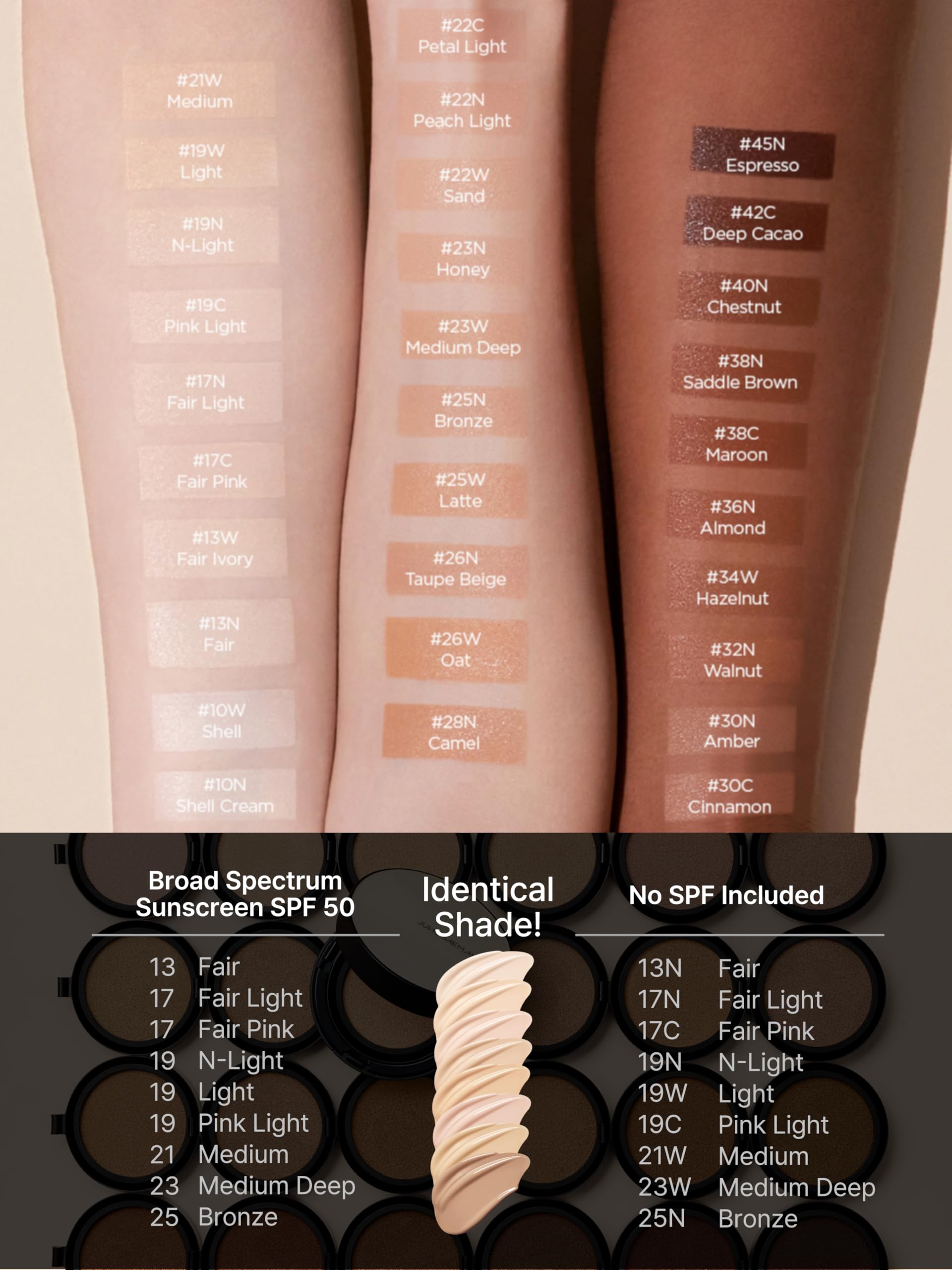 Blending tool included to customize texture and finish on the face.
