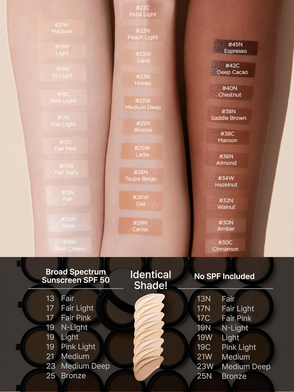 Blending tool included to customize texture and finish on the face.