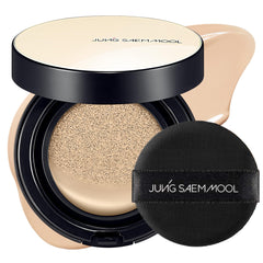 Jung Saem Mool Essential Skin Nuder Cushion bottle closeup showing natural radiant finish