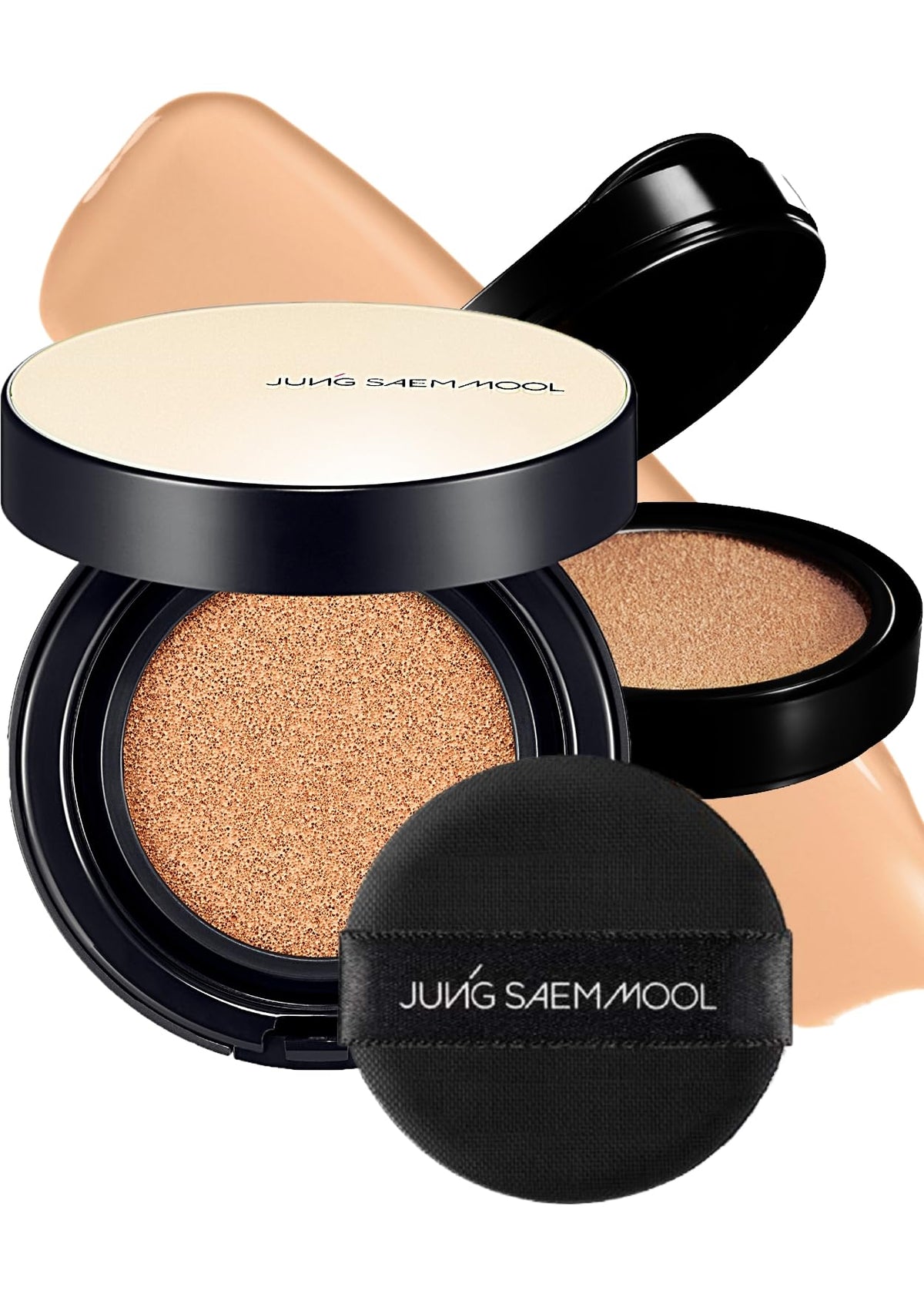 Jung Saem Mool Essential Skin Nuder cushion compact for on-the-go coverage.