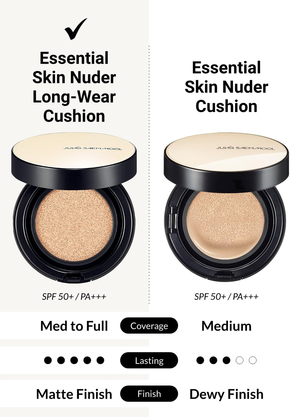 Refill pack for Jung Saem Mool Essential Skin Nuder maintains consistent coverage.