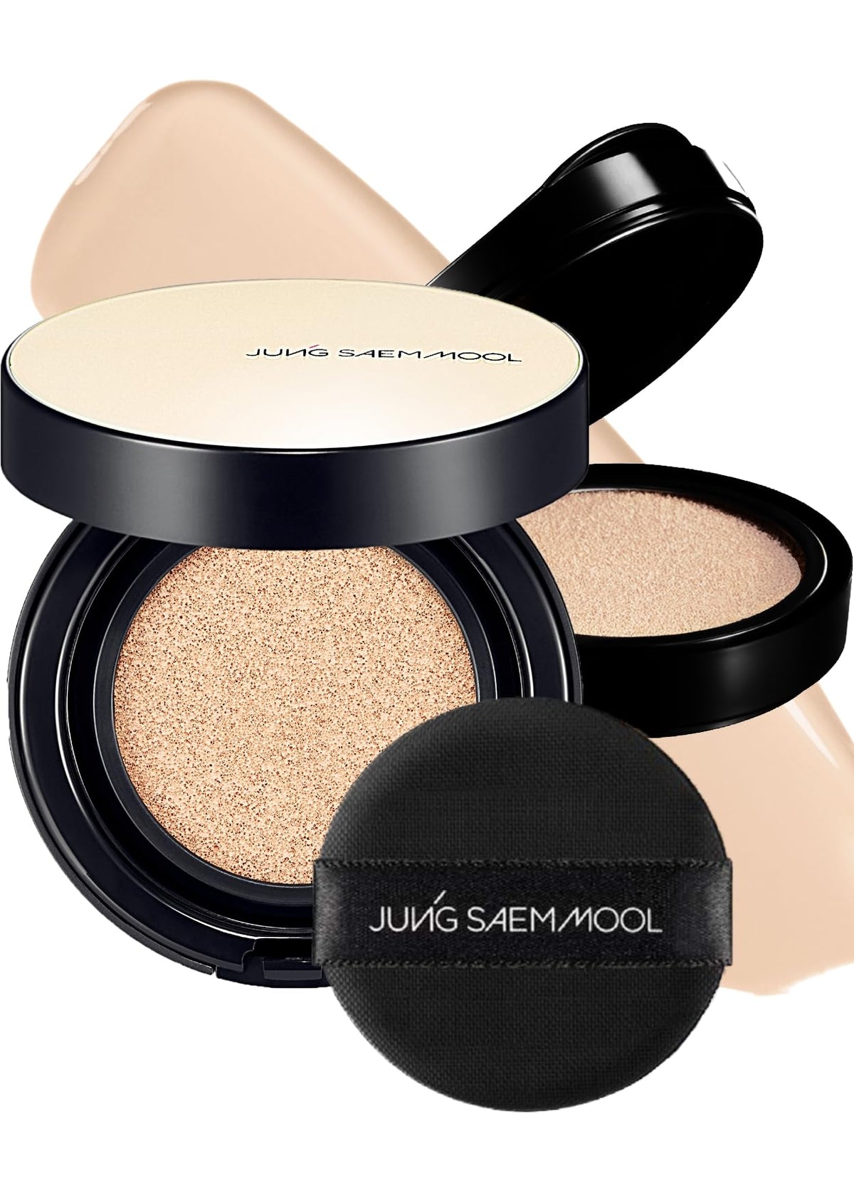 Jung Saem Mool Essential Skin Nuder Cushion — flacon-cushion longue tenue pour un teint frais.