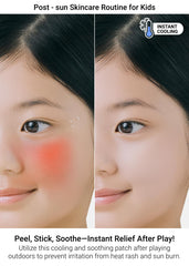 Patch Star resting on skin demonstrating cooling relief for kids