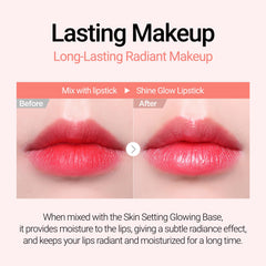 Jung Saem Mool Skin Setting Glowing Base pink flower complex provides deep moisture