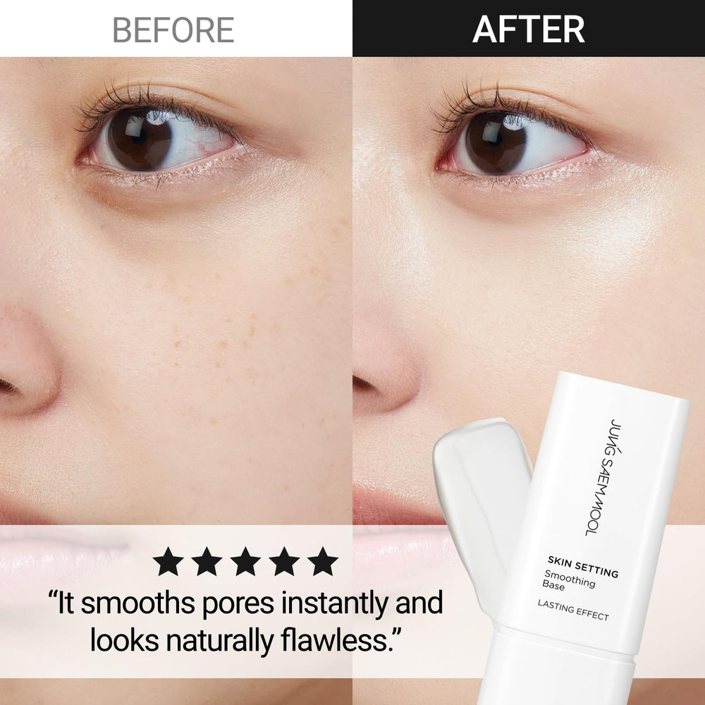 Jung Saem Mool Skin Setting Smoothing Base T-zone application targets shine-prone areas