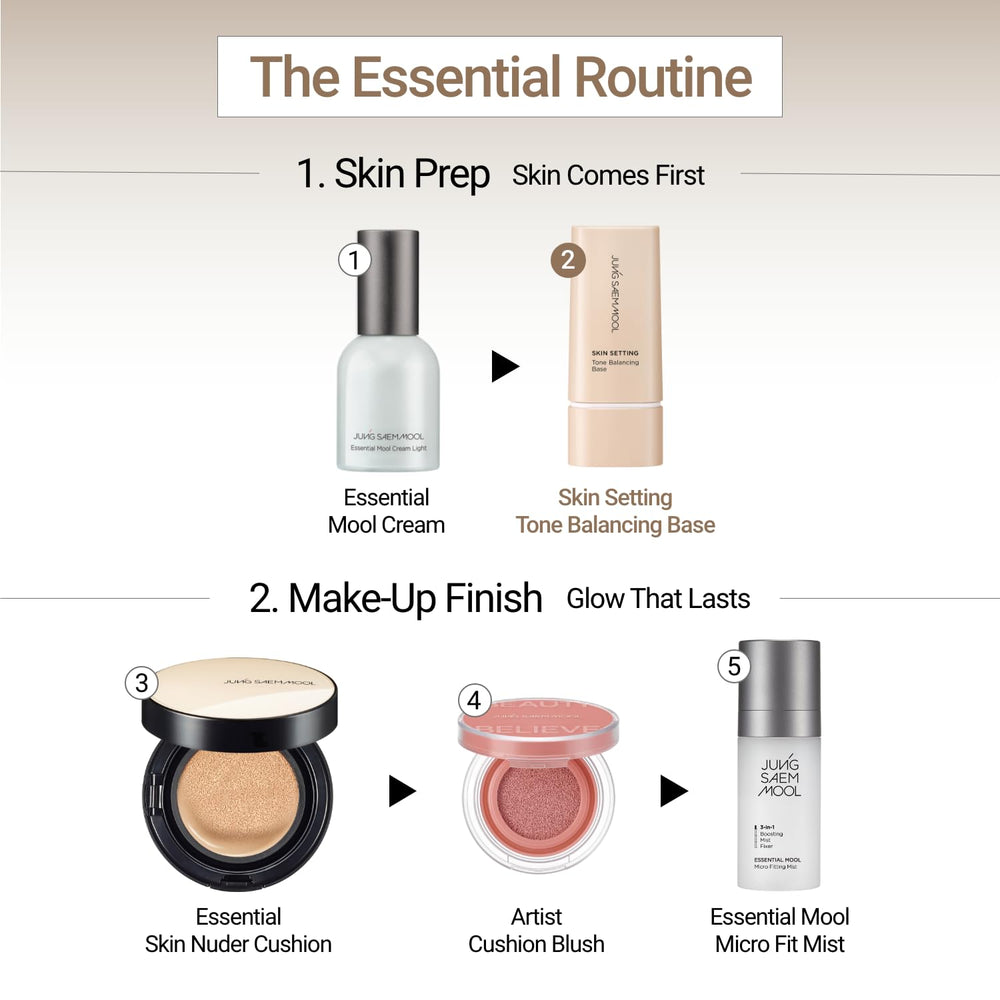 Jung Saem Mool base hydrates skin for lasting comfort and makeup longevity.