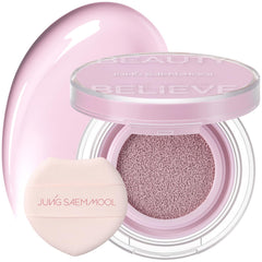 JUNG SAEM MOOL Lavender Pink cushion blush packaging for easy on the go touch ups.