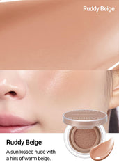 Ruddy Beige shade swirled on cheek for natural glow with JUNG SAEM MOOL