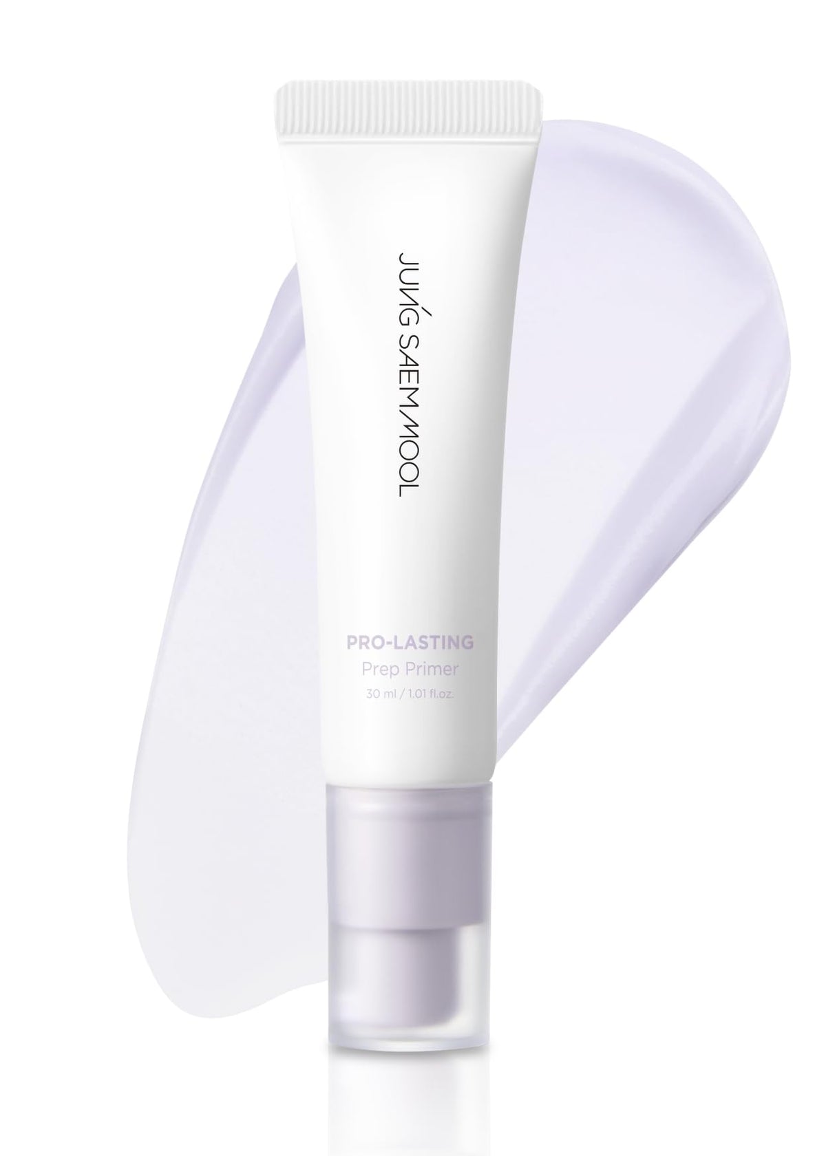 Jung Saem Mool Pro-Lasting Prep Primer Bare-lavender bottle provides a smooth makeup base.