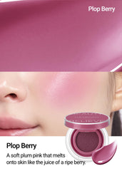 JUNGSAEMMOOL Artist Cushion Blush Plop Berry texture close-up, creamy feel