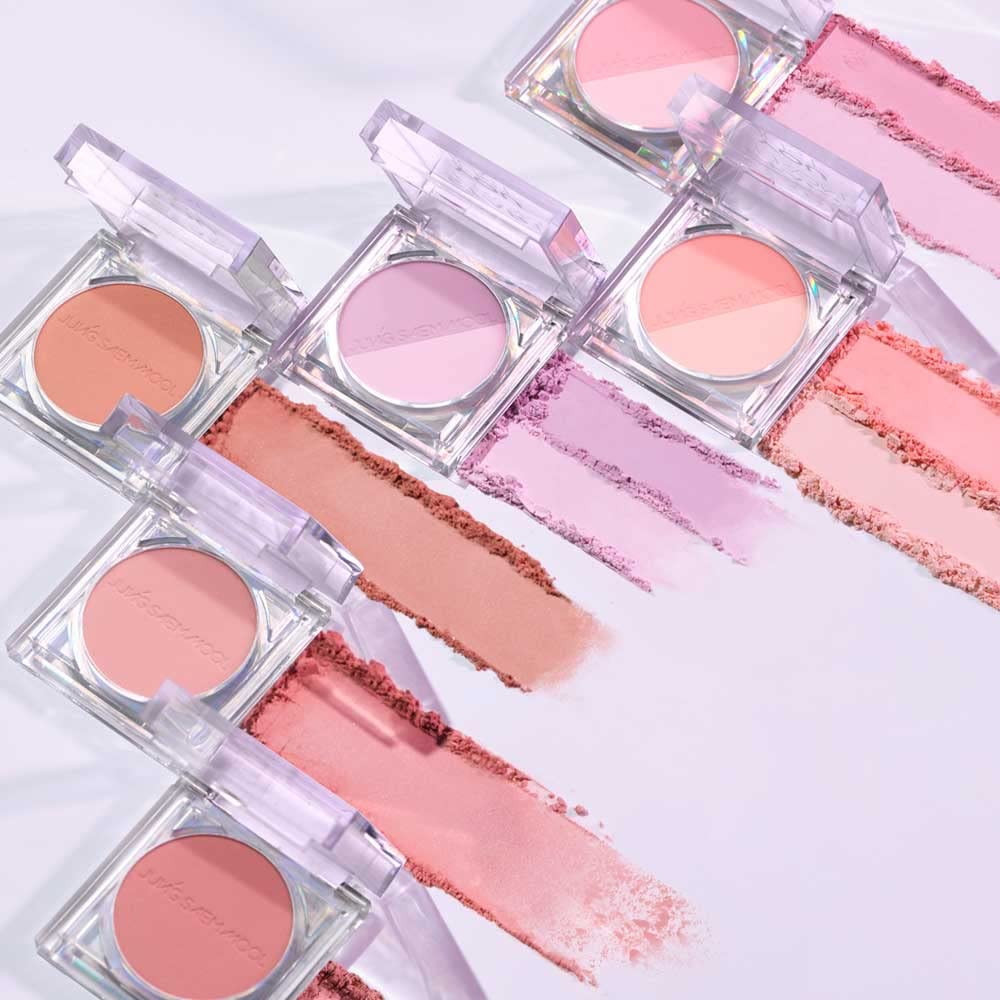 Blending Airy Beige blush toward temple for natural dimension