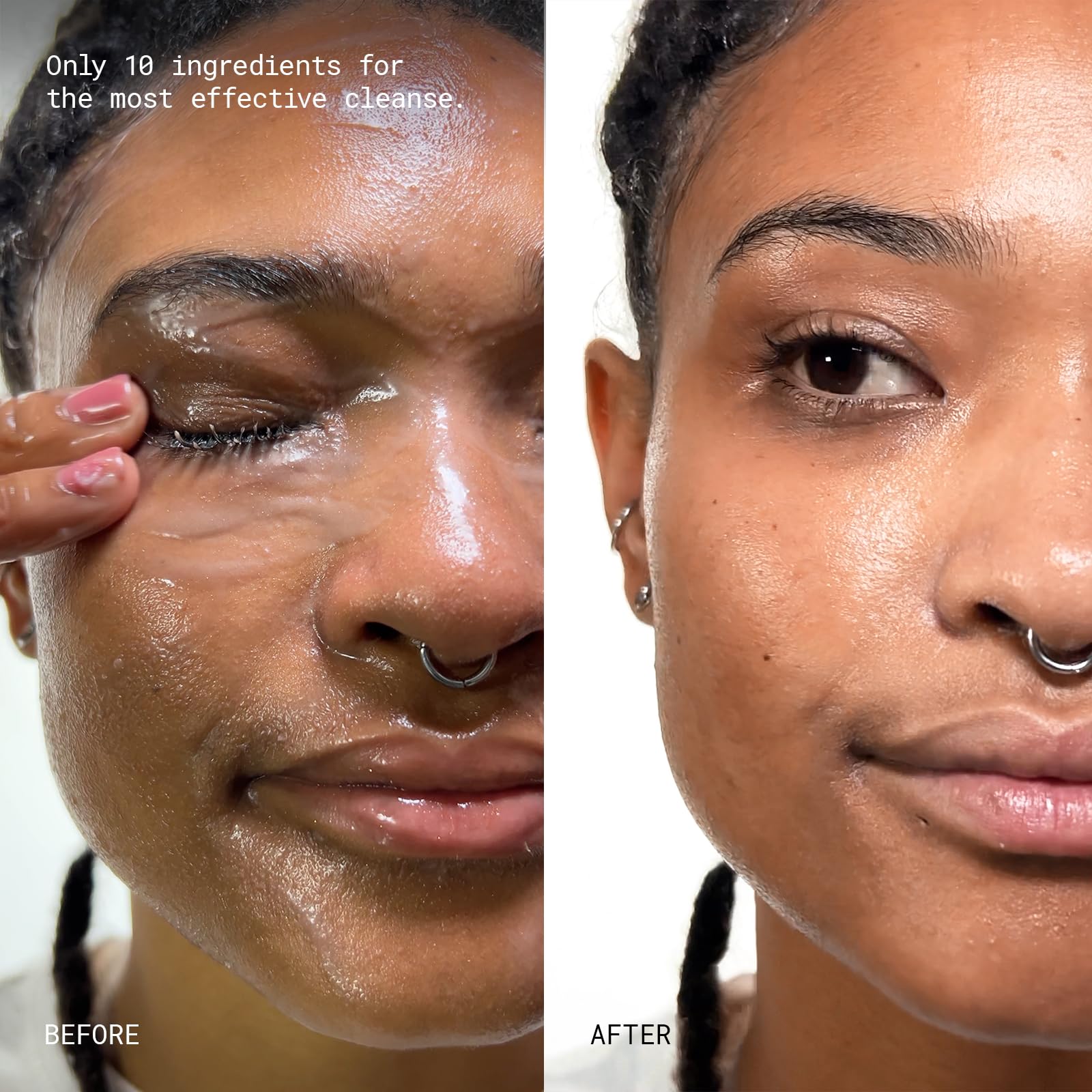 JUNO & Co. Clean 10 balm texture swatch highlights its smooth consistency