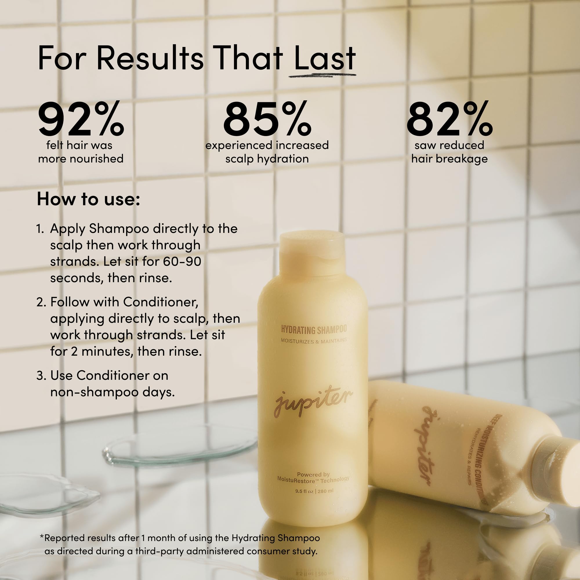 Jupiter Hydrating Conditioner bottle delivering lasting moisture for silky detangling.