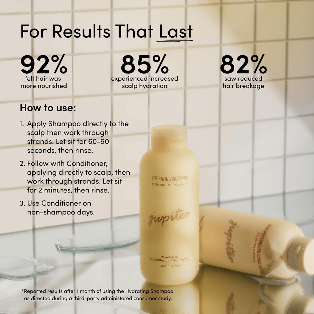 Jupiter Hydrating Conditioner bottle delivering lasting moisture for silky detangling.