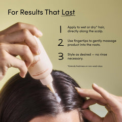 Jupiter Hydrating Scalp Moisturizer application shows quick absorption for mess-free use.