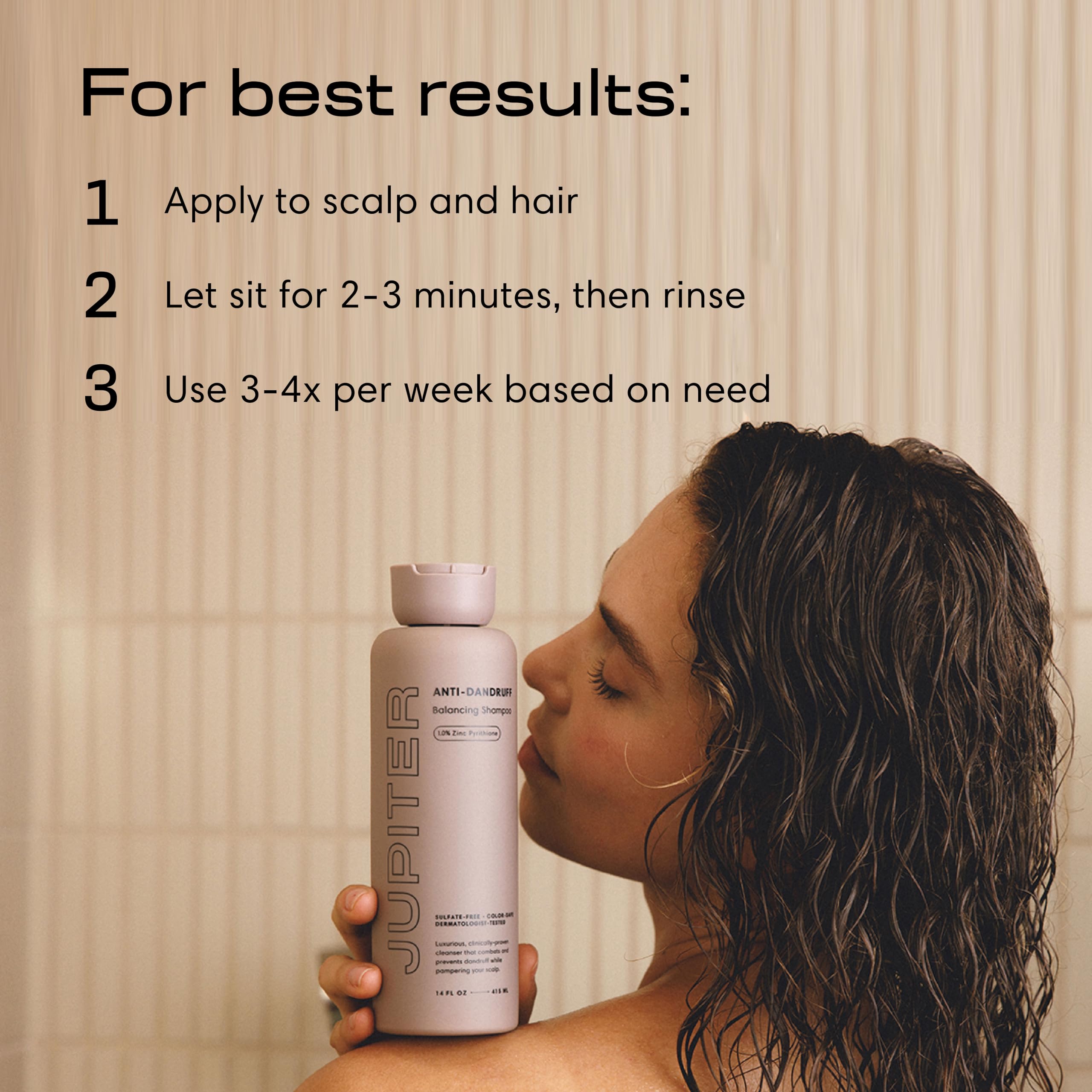 Jupiter vegan cruelty-free logo on shampoo packaging