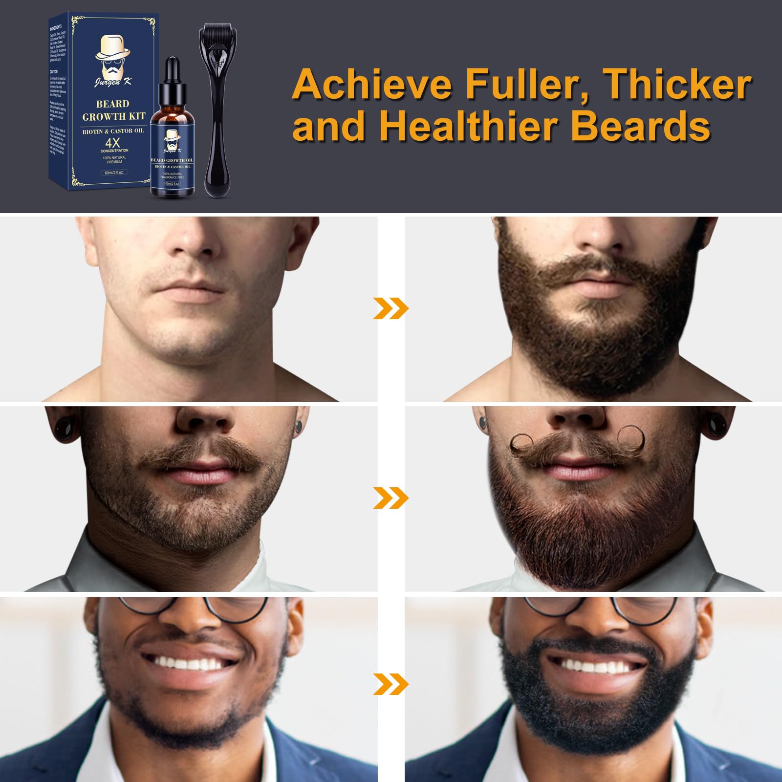 Jurgen K Beard Comb designed for detangling and styling.