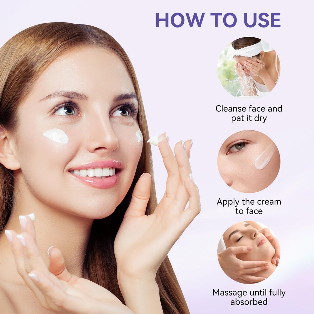 JURVEW collagen-rich cream helps reduce visible aging signs.