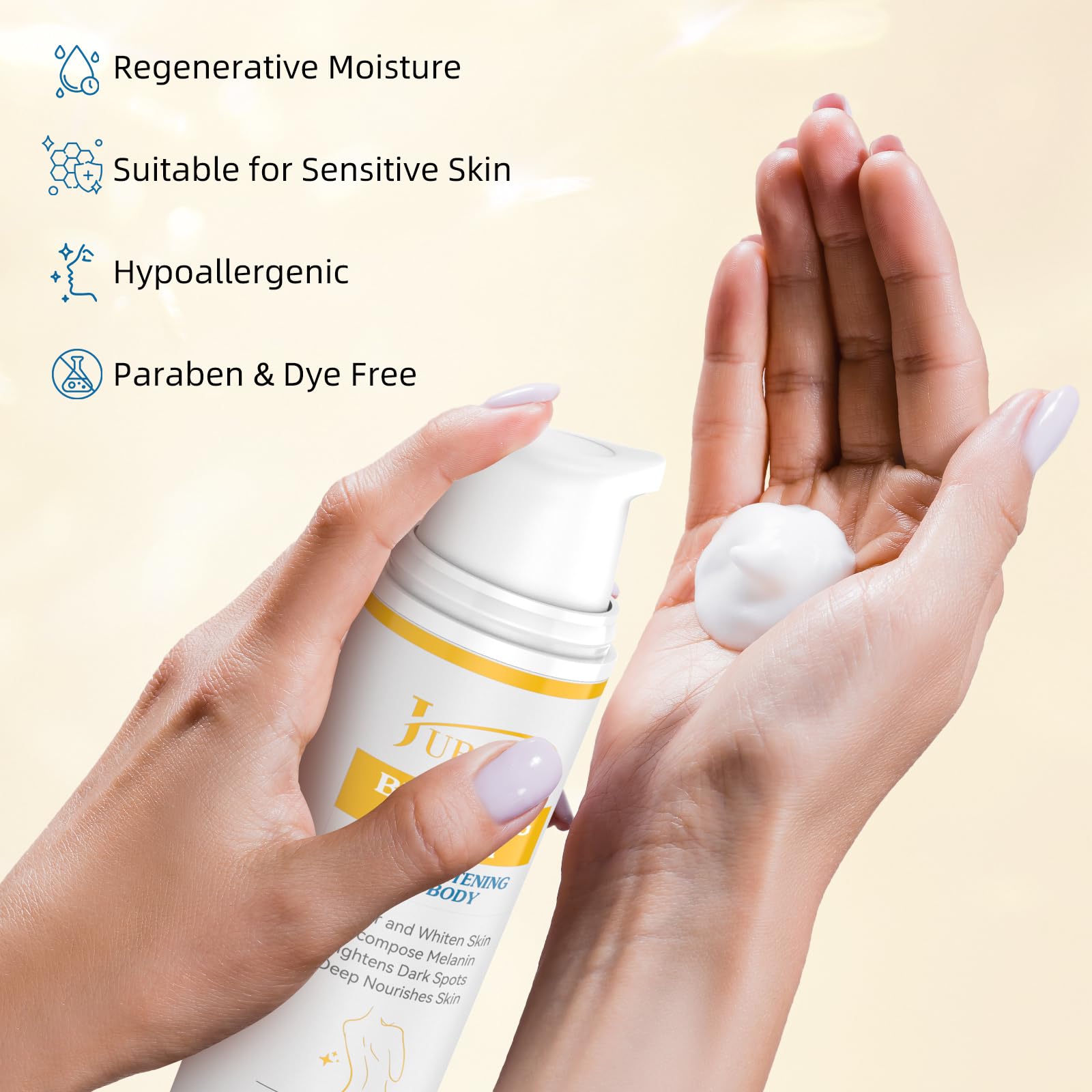 JURVEW Dermatology-tested non-toxic formula safe for sensitive skin.